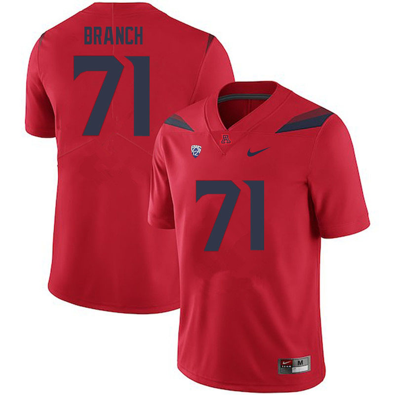 Men #71 Darrell Branch Arizona Wildcats College Football Jerseys Sale-Red